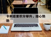 米兰体育官方网页版-卡利亚里积分攀升，雄心勃勃